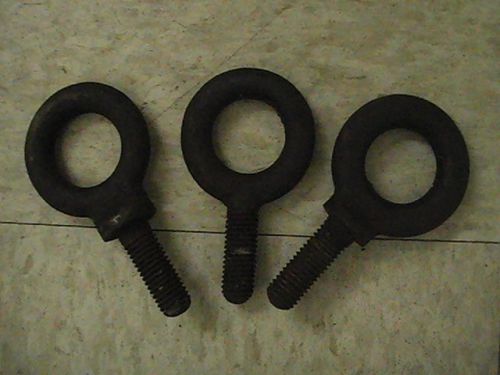 3 vintage metal industrial lifting bolts steampunk eye bolts!!!! for sale