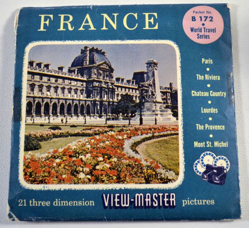 Sawyer&#039;s View-Master France 1953,56,57 Real Set B172,1400A-B-C with Souvenir Pak
