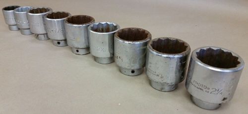 8 pcs. chrome proto socket set 1-1/2 inches to 2-1/4 inches made in usa for sale