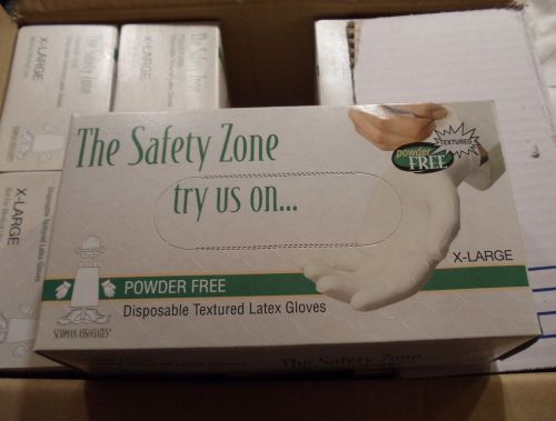 New the safety zone 100 x-large powder free textured latex gloves free ship for sale