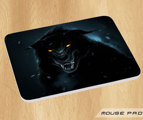 Black Wolf On Mousepad Gaming Design Anti Slip New