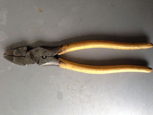 Ideal 430 Electricians Lineman Linemans Pliers Cutters w/Crimping Die 9 1/2&#034;