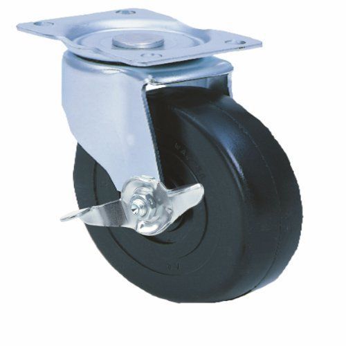 E.r. wagner cart &amp; tool box plate caster  pinch brake  swivel with brake  soft r for sale