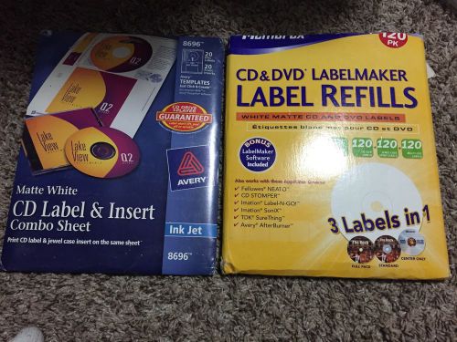 Memorex and Avery 8696 CD/DVD labels