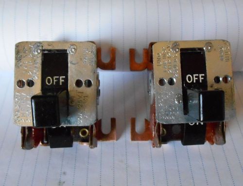 2 each UND LAB 30A 250V-115V AC Rocker Switch ON/OFF, 4 lug, 2 pole 4 wire