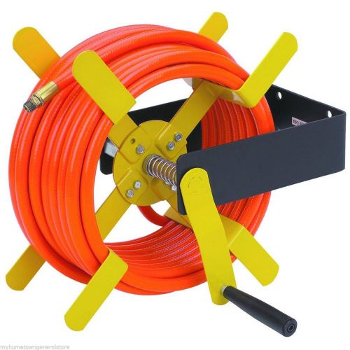 100 Ft. Open Side Steel Air Hose Reel   Ships from USA