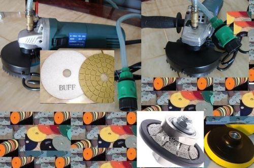 Variable Speed Wet Polisher 1&#034; 25mm Demi Bullnose Router Pad Buff Stone Concrete