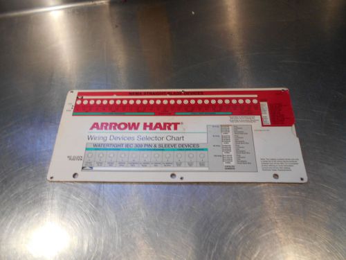1997 Arrow Hart Wiring Devices Selector Chart Good Condition FREE SHIP