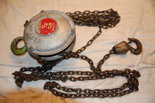 Coffing 1/2 ton  chain fall hoist 10 ft. lift and pull chain for sale