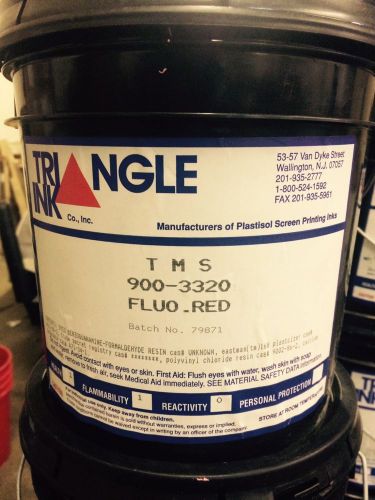 Triangle Florscent Red Plastisol Ink - 1 Gallon