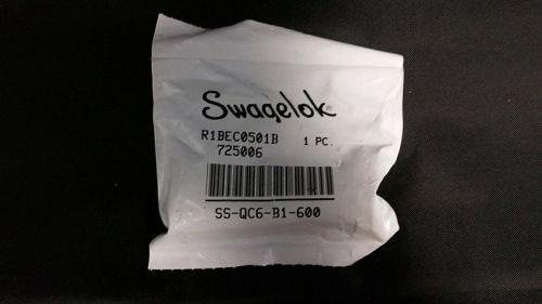 Swagelok SS-QC6-B1-600 Quick Connect Body 0.5 cv 3/8&#034; Bulkhead Tube Fitting