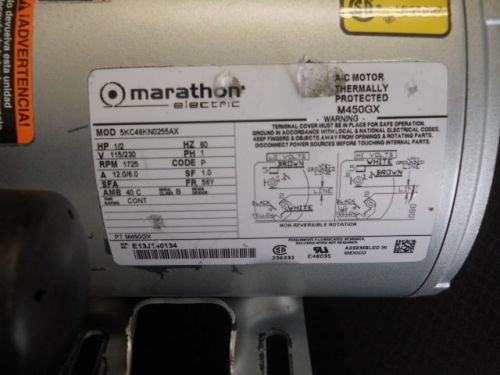 Marathon electric motor m450gx plus gast 4hcc-40-m450x pump for sale