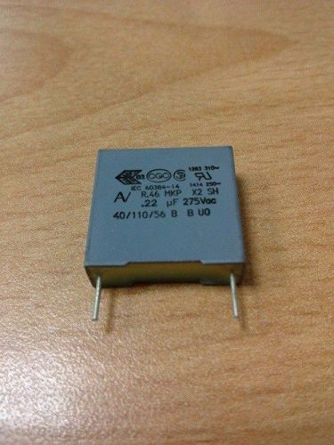 0.22uF 275Vac X2 capacitor MKP R.46 Pitch:15mm Q&#039;TY:5PCS/LOT