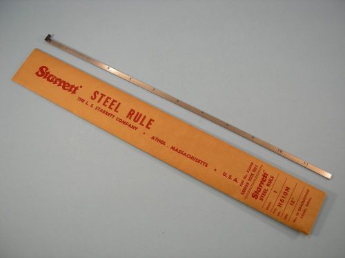 New Starrett No.H610N-12&#034; Tempered Steel Narrow Hook Rule  3/16&#034; wide 3/64&#034; thk