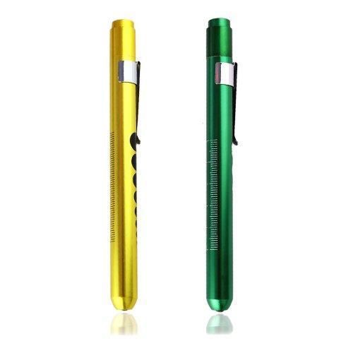 ZITRADES® White color 2pcs Colored Diagnostic Reusable LED PENLIGHT with New