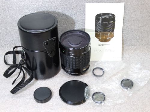 Rokunar MC 1:8.0 500mm Mirror Lens Hoya 72mm Skylight(1B) Filter &amp;Mount Adapters