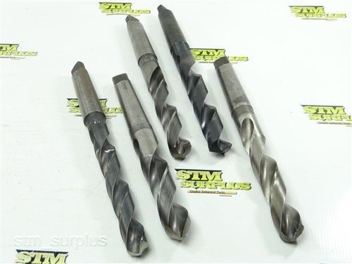Lot of 5 hss heavy duty 3mt twist drills 13/16&#034; to 1&#034; morse ptd union chicago for sale