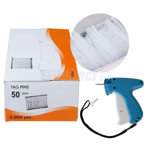 Clothing garment standard price label tagging tag tagger gun + 5000 barbs 2 inch for sale