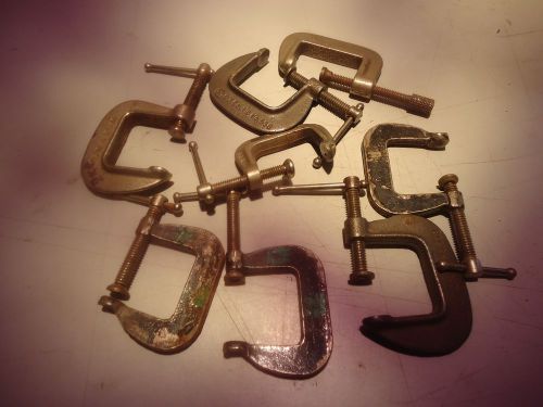 C.T. Co.  8 C-clamps, 1 inch  throat  and 1 3/16 inch  throat ____________A-274