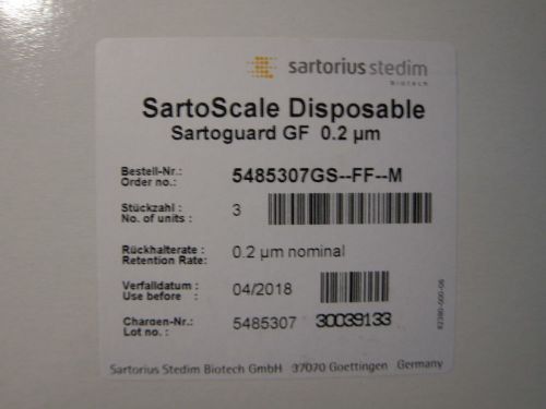 Sartorius Sartoguard GF 0.2 um Filters; 5485307GS, Box of 3