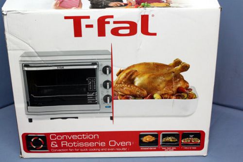 T-fal OT274E Stainless Steel Convection and Rotisserie Toaster Oven, Silver