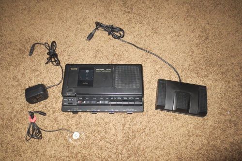 Sanyo trc-8800 cassette transcriber recorder w/ foot control fs-56 and ear piece for sale