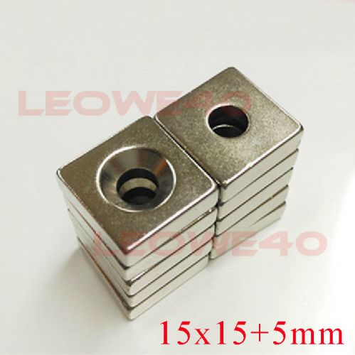 5/10/25x n50 15x15mm+5mm hole strong magnet rare earth neodymium 722 from london for sale