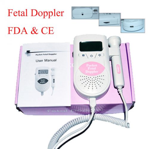 Lcd pocket hand-held ultrasound fetal doppler prenatal baby heart beat monitor for sale
