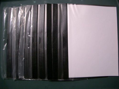15 C-LINE 8 1/2 x 11 Report Covers with Clip Black Vinyl  Smoke Cover