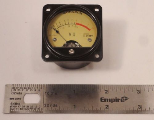 Vintage Monarch VU Meter/Guage Model VU-100 Japan Made Audio SteamPunk