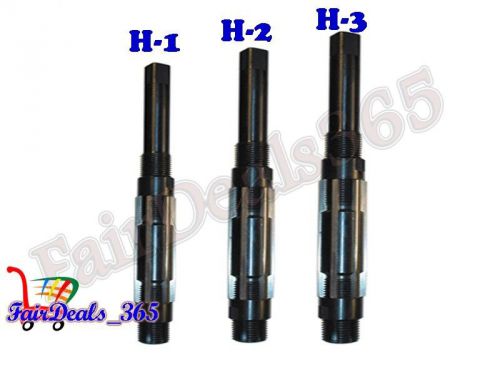 HQ 3 PIECE ADJUSTABLE HAND REAMER SET H-1 TO H-3 SIZES 3/8 INCH TO 15/32 INCH