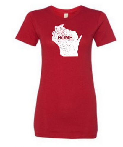 Wisconsin Home State Women&#039;s Shirt (Distressed Print)