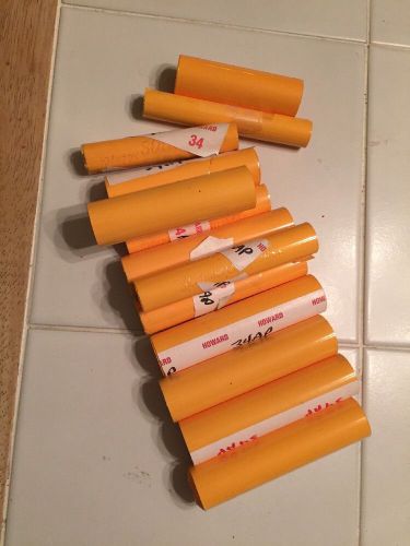 13 rolls Howard Foil for Hot Stamping machine imprint ORANGE 34AP Kingsley lot