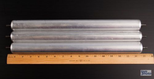 Lot 3 new stainless steel conveyor rollers 15.5&#034; x 1-3/8&#034; for between 16&#034; frame for sale