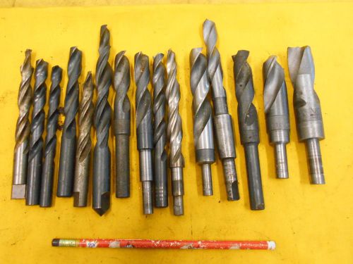 LOT of DRILL BITS lathe mill drilling tool JOBBER FLAT NOSE and REDUCED SHANK