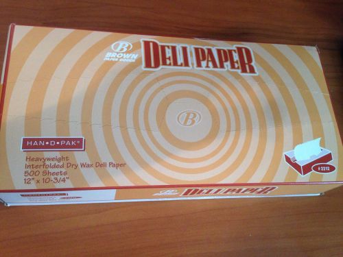 12&#034; x 10 3/4&#034; Dry Wax Deli Paper NEW 500 count