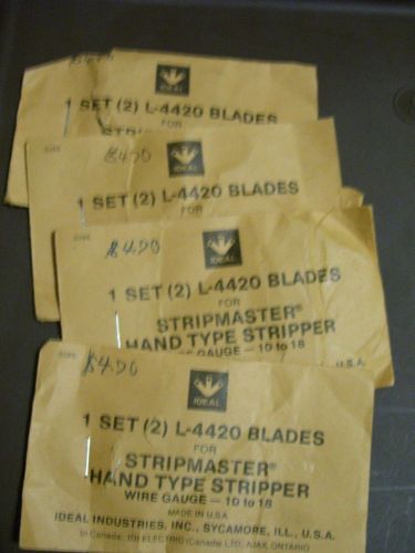 4 NEW SETS IDEAL L-4420 BLADES FOR IDEAL HAND TYPE STRIPPER