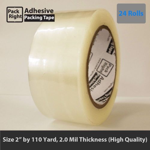 24 ROLLS Carton Box Sealing Packaging Packing Tape 2.0mil 2&#034; x 110 yard (330 ft)