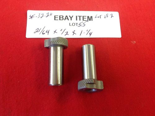 Acme sf-32-20 slip-fixed renewable drill bushings 21/64 x 1/2 x 1-1/4&#034;  lot of 2 for sale