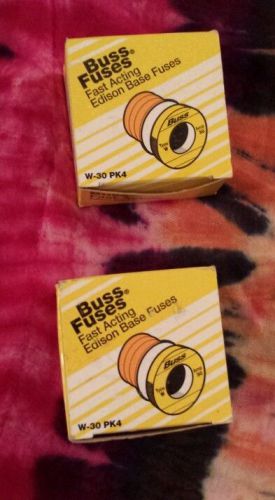 2 NEW Boxes of Buss Fuses W-30 4 Packs 8 Total :)