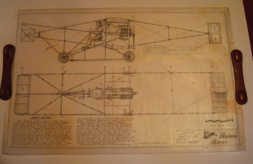 Vintage Aeronautical Building Plans for a Curtiss Reims Racer Model Year 1909
