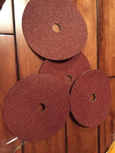 4- 7&#034; Sanding Disc, 2-24 Grit, 2-36 Grit, Resin Bond Aluminum Oxcide Fibre