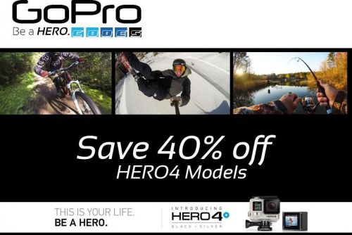 One (1) GoPro 40% Off  |GET 40% OFF ALL HERO 4 MODELS|