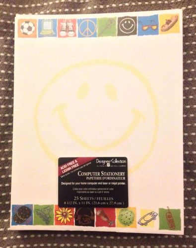 American Greetings Computer Stationary 8.5 x 11 Inch 150 Sheets Smiley Paper