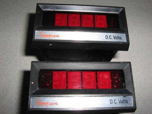 Simpson Model 2865 digital panel volt meters - LOT of 2