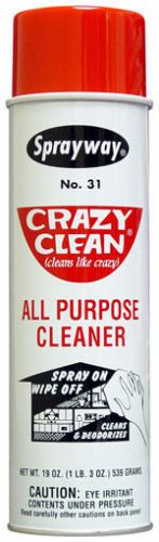 NEW- Package 12 cans of Sprayway Crazy Clean All Purpose Cleaner