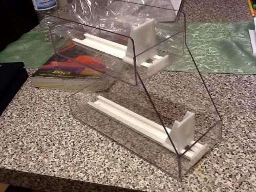 Plexiglass Display 2 Tier With Spring Loaded Tabs