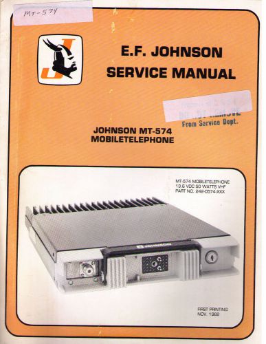Johnson Service Manual MT-574 MOBILETELEPHONE