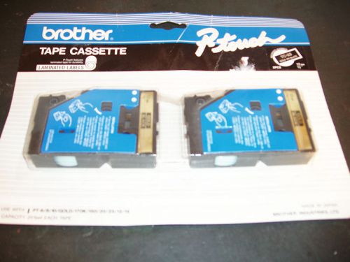 Brother P-Touch TC-33 Electronic Label Gold/Black 1/2” Cartridges