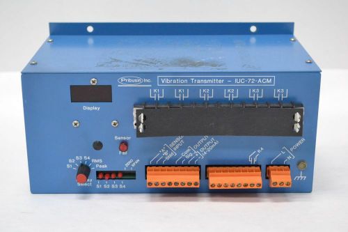 PRIBUSIN IUC-72-ACM ACCELEROMETER 0-100MV VIBRATION 117V-AC TRANSMITTER B275015